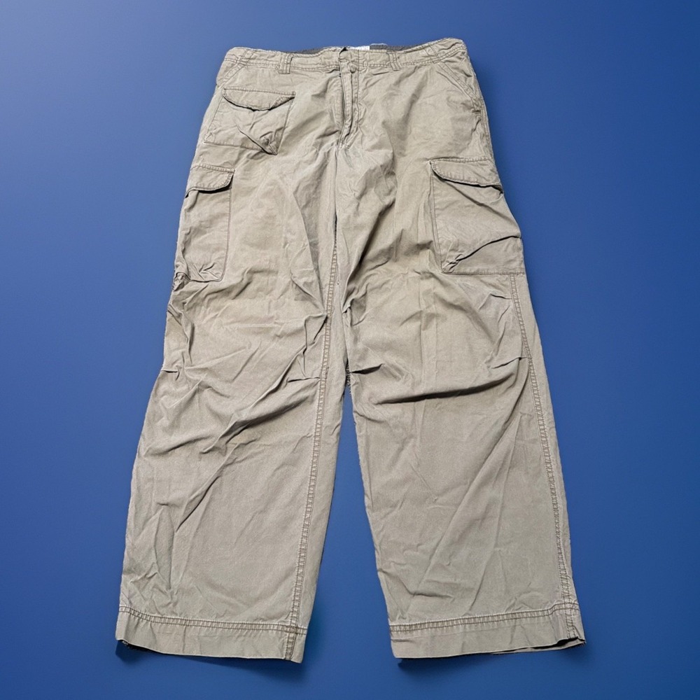 Vintage Old Navy Cargo Pants Mens 37x31 Olive Green Paratrooper Baggy Skater Y2K